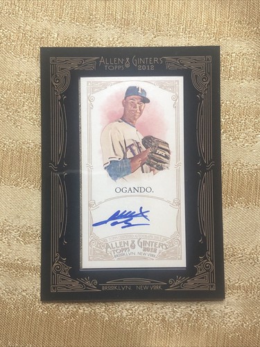 2012 Allen & Ginter Alexi Ogando gerahmt Mini auf Karte Auto Autogramm