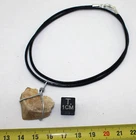 Fossil Shark Tooth Pendant Necklace - Squalicorax Pristodontus (065)