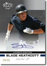 SLADE HEATHCOTT 2012 Rize Rookie Autograph BLACK Auto RC #/50