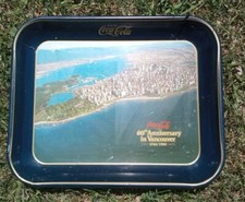 VTG COCA COLA 60th ANNIVERSARY VANCOUVER 1920-1980 METAL SERVING TRAY