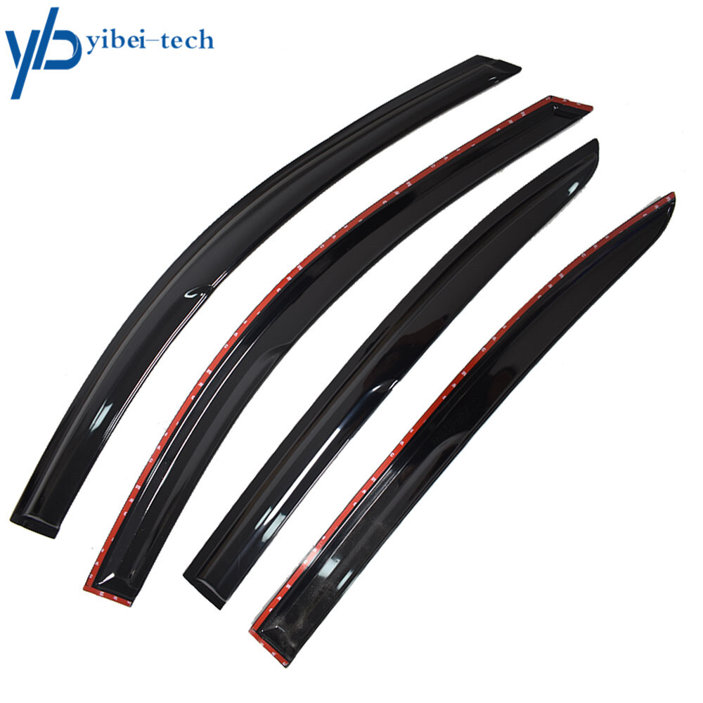 Honda Accord Rain Guards 2008-2012 Smoke Visors ZH 4-Piece Window Rain Guards For Honda Accord 2008-2012 - Smoke Black Acrylic Deflectors, Easy Tape-On Installation Smoke Window Visors - Foto 3