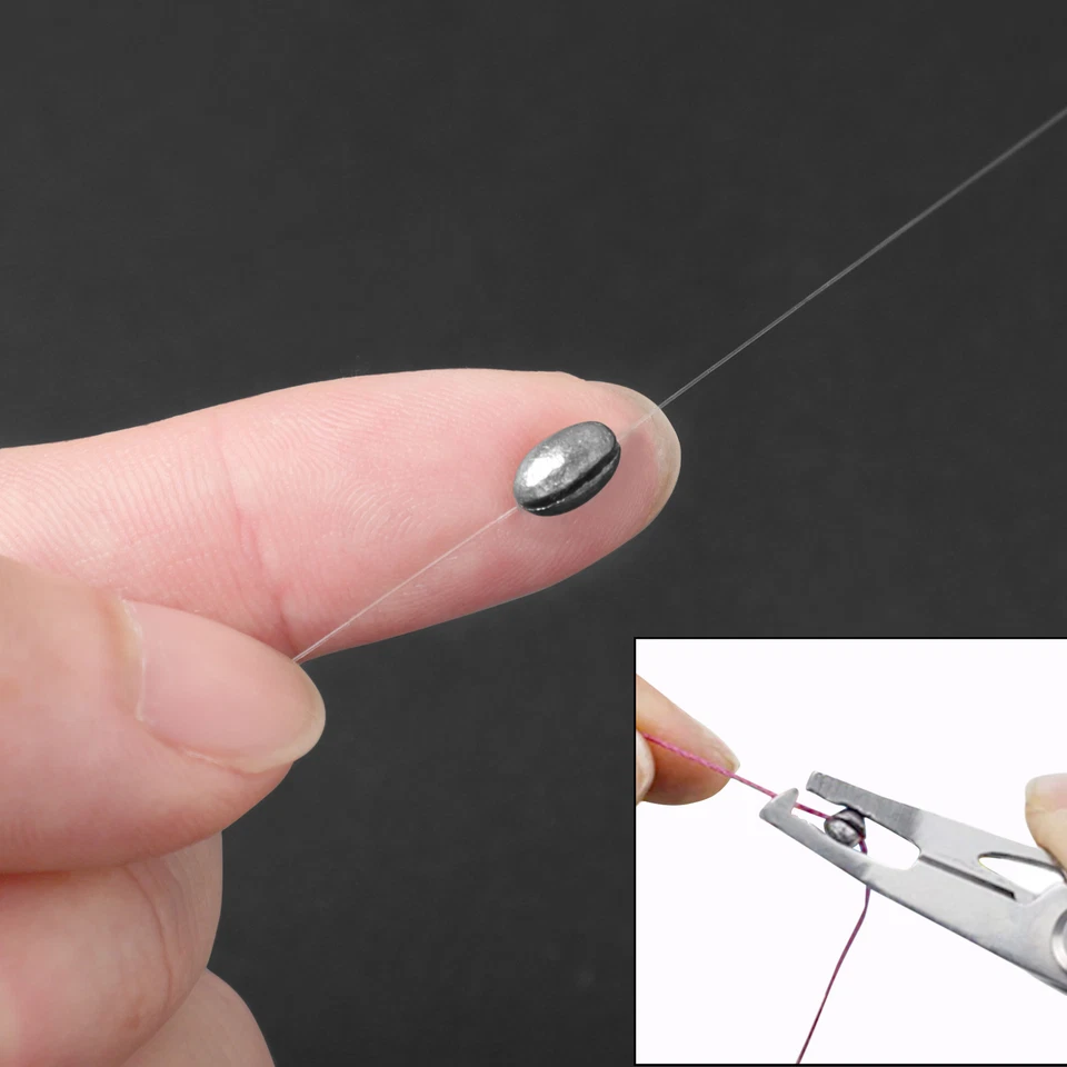 gewicht Angeln Split Schluss  Angel Schlepp Meeres 50 Stücke 1g - Bild 3 von 4