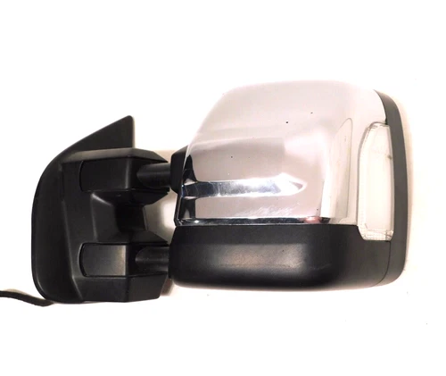 BLIND SPOT ALERT 2016-2019 Nissan Titan XD DRIVER TOWING MIRROR CHROME DOOR LEFT