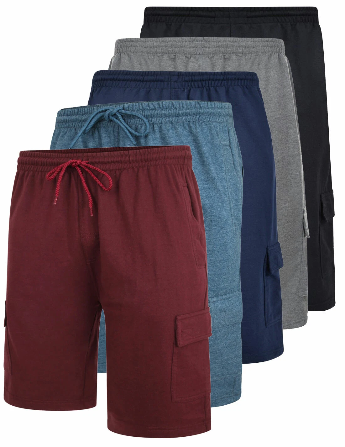 BIG Mens KAM Jersey Knit Cotton Cargo Shorts Size 2XL 3XL 4XL 5XL 6XL