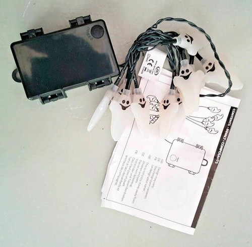 10 Battery Powered Cool Ghost Fairy String Lights Halloween Party Xmas - Picture 2 of 5