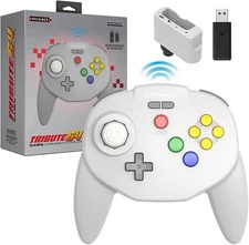 Retro-Bit Tribute 64 2.4Ghz Wireless Controller for Nintendo N64 Switch - Gray