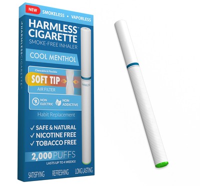 harmless cigarette quit smoking aid  Soft Tip Tip Inhaler is the ONLY Smoke Harmless Cigarette,Mixed Berry,Nicorette Alternative &