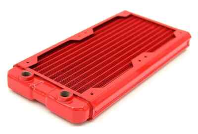 Black Ice Nemesis 240GTS  Ultra Stealth U-Flow Low Profile Radiator - Red