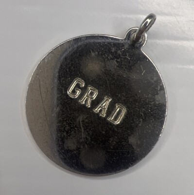 LESTAGE 925 Sterling Silber Retro Anhänger GRAD Graduierung 1962 Gravur 29.05.62