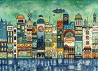 500pc Jigsaw Puzzle Fairytale Art Night City with Falling Stars 38x53cm ‎06-103