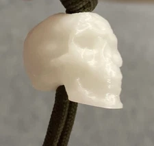 Skull Beads, Glow in the Dark, 5 Pack, 3D Printed, Realistic Detail, Paracord