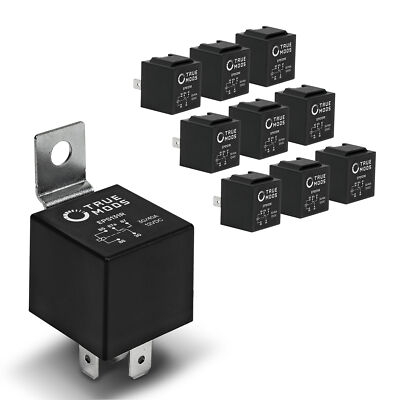 10 Pack SPDT 5-Pin 12V 30/40A Automotive Bosch Style Relays for Auto Cars