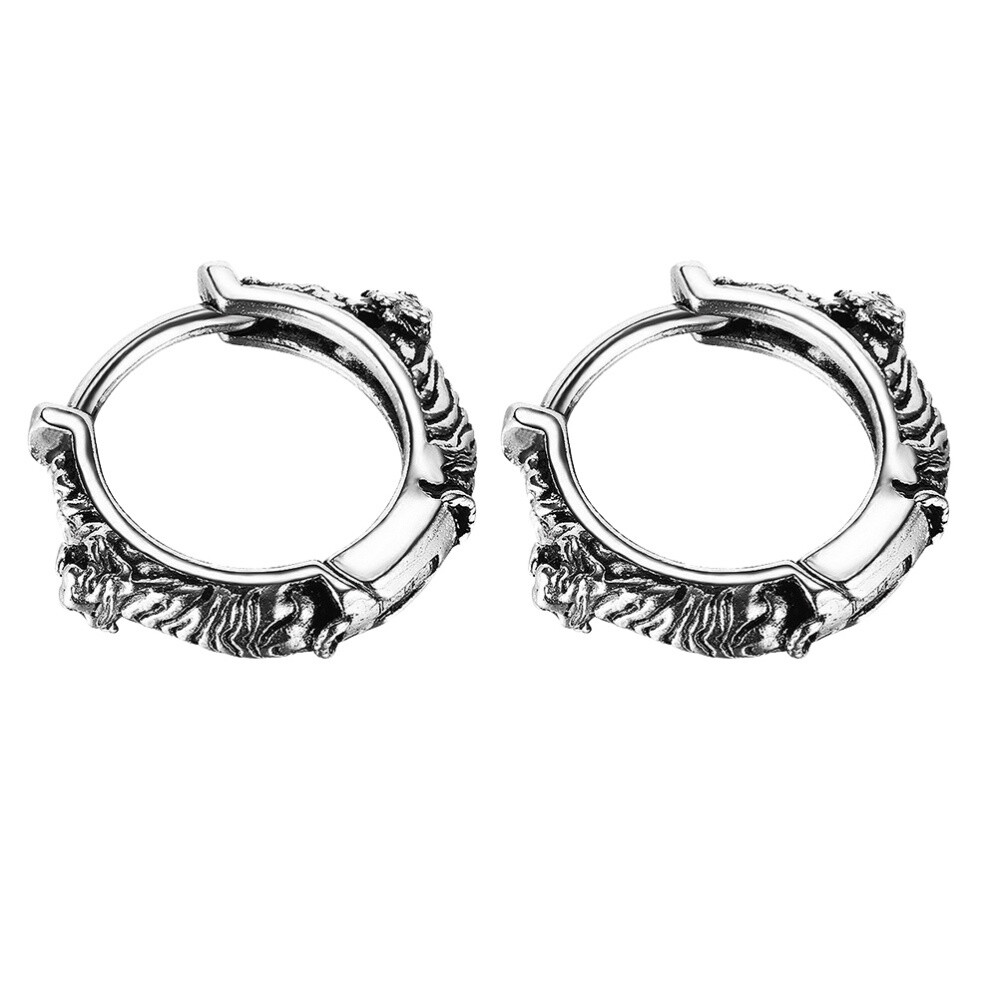 Hoop Earrings Circle Men 'S Anniversary Gift for Titanium Steel Man Miss-image