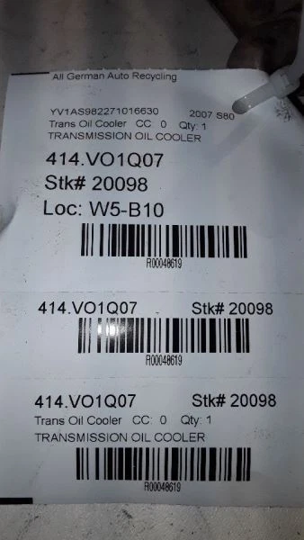 Volvo S80 2007 enfriador de aceite de transmisión Foto 4 de 4