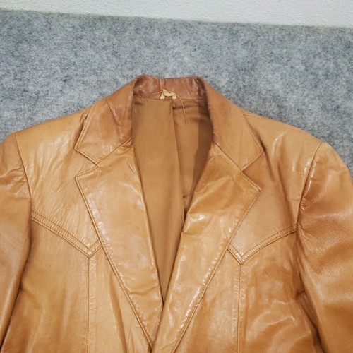Vintage William Barry Leather Jacket Mens 40 Brandon Colorado Tan Coat - Picture 7 of 16