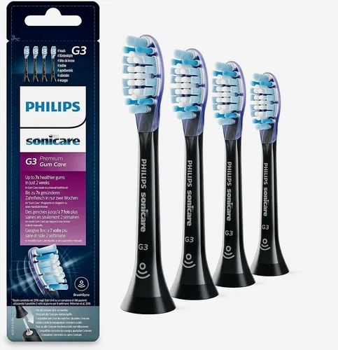 4/8er Philips Sonicare Ersatzbürsten G3 Gum Care Schwarz-Weiß Original HX9054 - Bild 8 von 27
