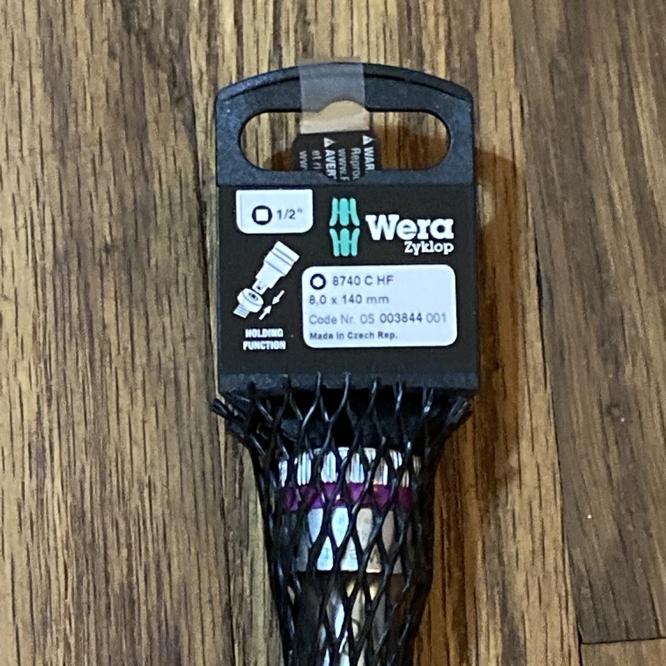 Cabezal hexagonal Wera 05003844001 8740 C HF Zyklop Bit Socket 1/2" Drive 8 mm Foto 2 de 4