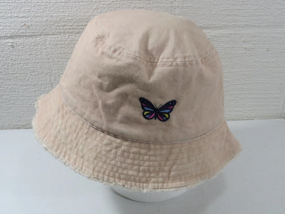 David and Young Bucket Hat Unisex One Size Beige Cotton Embroidered - Image 2 of 4