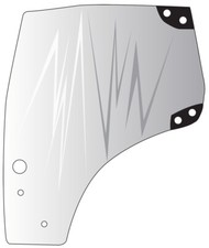 87528171 Door Glass LH for Case IH MXU100 MXU110 MXU115 MXU125 ++ Tractors