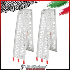 Coppia 2 pezzi rampa pedana di carico ripiegabile per moto in alluminio 340 kg