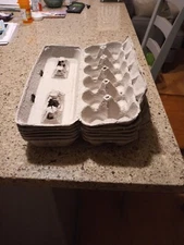 16 Empty Egg Cartons Paper Pulp 12 Count Large Egg For Farm Seeding Arts Crafts