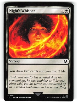 Night's Whisper #205 (NM) (Non-Foil) (C) (LTC) Magic MTG