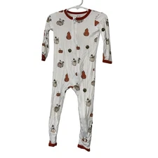 Kyte Baby Pumpkin & Gourd Sleeper Bamboo Sz 2T Dual Zipper
