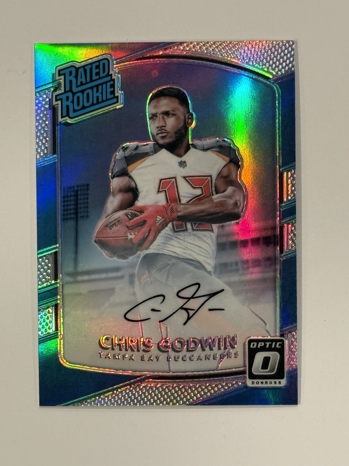 🔥🔥2017 Donruss Optic Chris Godwin Auto Holo RC #74/99 Buccaneers🔥🔥