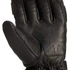 Polaris Mens Titan Leather Snowmobile Gloves 3M Insulated Scotchlite Race Black