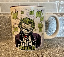 The Joker Jumbo 20 Oz Ceramic Coffee Tea Mug Batman DC Comics Purple Green White
