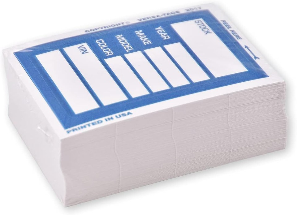 Car Dealer Stock Stickers Improved Design 100 Blue Inventory Window ...
