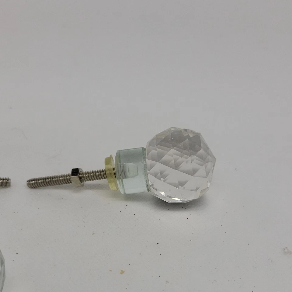 透明水晶钻石切割玻璃门把手 | 复古风格 10 件套家居装饰 — 第 3/4 张图片