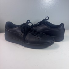 Puma Smash V2 Leather Sneakers Shoes Men  s Size 10 Low Profile Black 365215-06