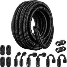 EVIL ENERGY 6AN Fuel Line Kit 6AN Nylon Braided Fuel Line Hose Fitting 20FT