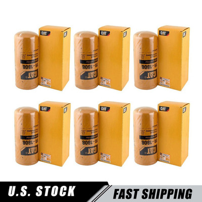 6PCS Fuel Filter Replace 1R1808 For Caterpillar CAT C15 C13 C11 C9 C7