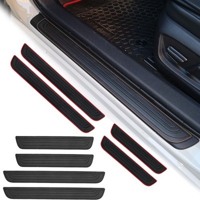 4x For Audi Accessories Red Car Door Threshold Sill Covers Edge Step Protector