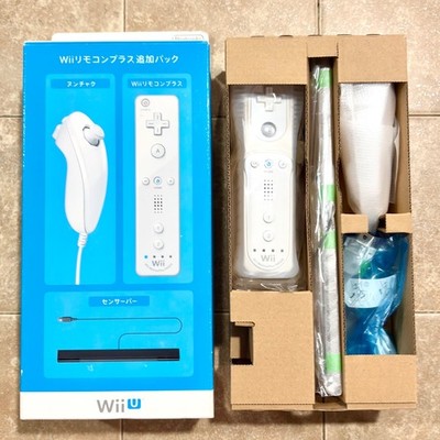 OFFICIAL Nintendo Wii U Wii Remote Plus Controller WHITE Mote Nunchuk Sensor Bar