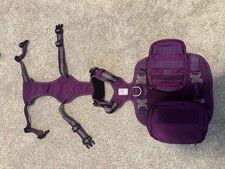 Tactical Dog Harness Purple Medium Dogs Mesh Winhyepet With Pouches High Quality