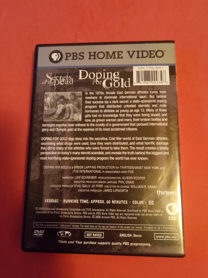 Secrets of the dead - Doping for gold dvd PDS home video documentary ( region 1) - Image 2 of 3