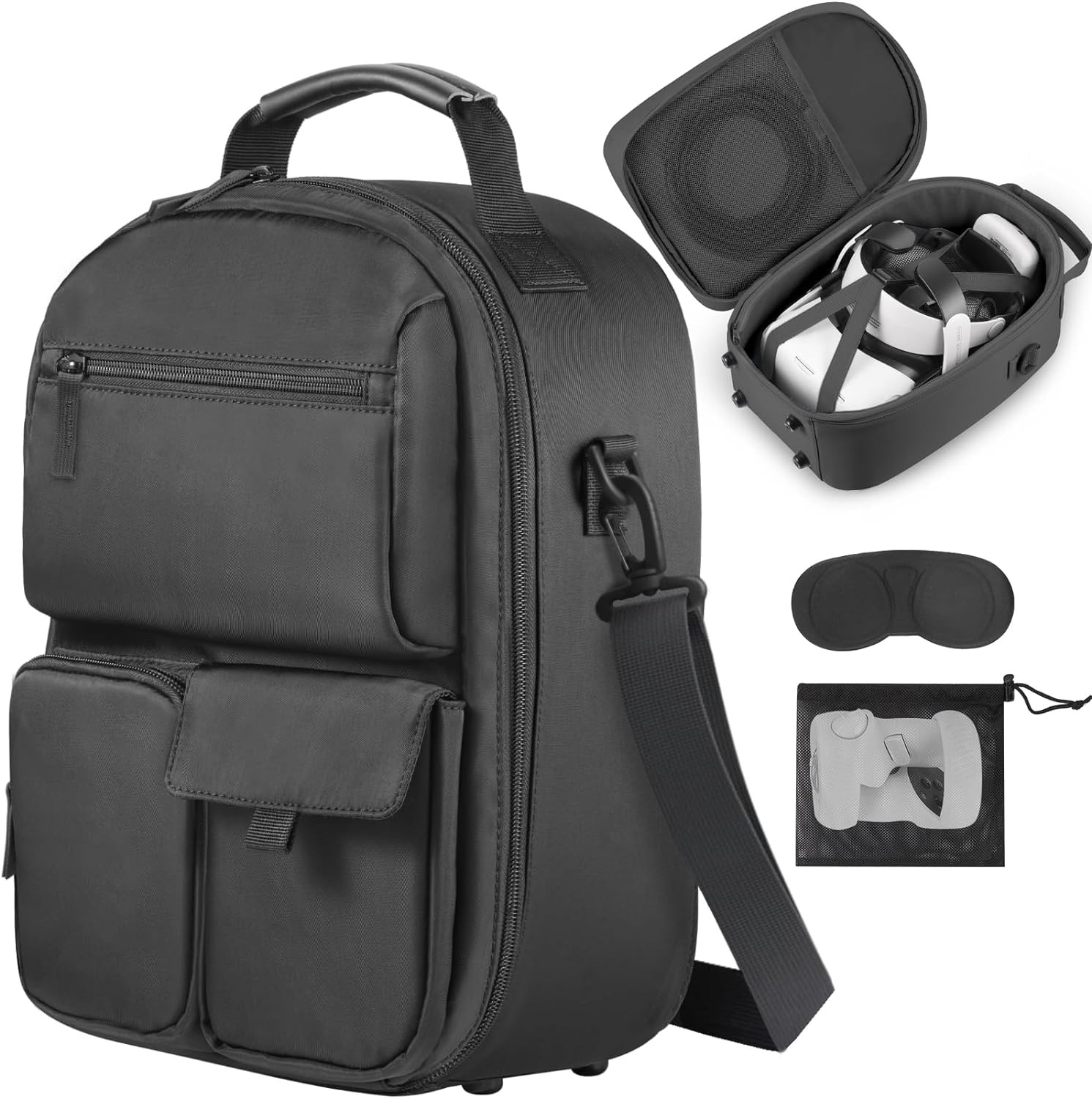 Carrying Case for Meta Quest 3/Quest 3S/Oculus Quest 2, Hard Travel Storage Case