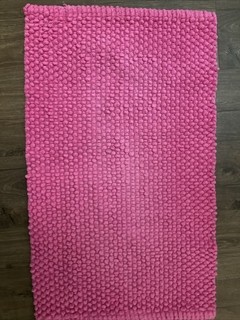 John Lewis cerise bright pink bath bathroom thick mat pebble texture 80cm x 50cm