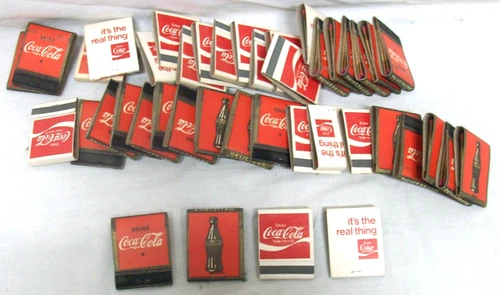 42 Unused Packs of Vintage Coca-Cola Matchbooks (Coke) 2-Style Covers in EXL Cnd