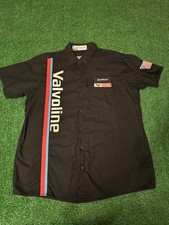 Valvoline Mechanic Button Up  Shirt Men Racing Work Uniform. Size-LARGE