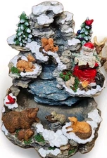 ☆No Pump☆ Traditions Decorative Tabletop Fountain w/ Box Vintage Holiday Decor