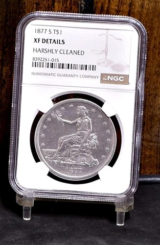 1877-S Trade Dollar - NGC XF Details, Harshly Cleaned (#60038-L)