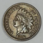 1876  Indian Head/Oak Wreath rev Cent VERY FINE 1c