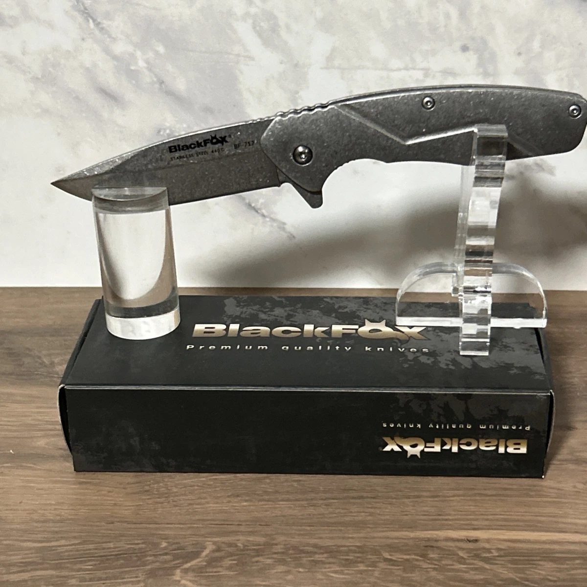 Fox Stainless Steel Handle Black Collectible Folding Knives for 