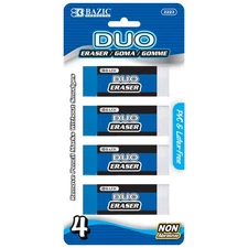 BAZIC Two-Tone Eraser (4/Pack), pack of 24