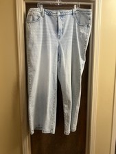 Ava  Viv Relaxed Fit Wide-Leg Jeans Womens 22R Blue Denim NWT Light Wash