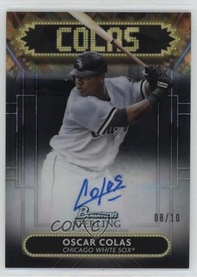 2022 Bowman Sterling Signage Black Atomic Refractor 8/10 Oscar Colas Auto 5n4